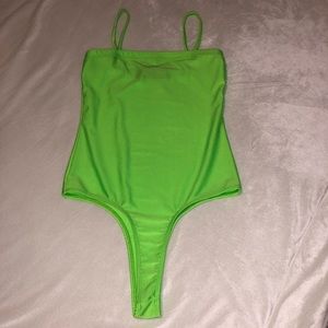 Neon green bodysuit